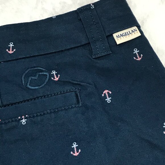 Magellan Happy Camper Shorts Women's‎ Plus Size 16 Cotton, Nautical Anchor Print - Picture 4 of 11